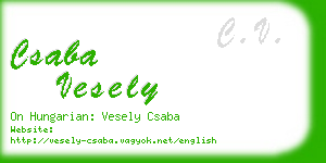 csaba vesely business card